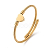 304 Stainless Steel Heart Beaded Cuff Bangle LS-BJEW-K280-02G-4