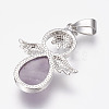 Natural Amethyst Pendants X-G-G651-A11-3
