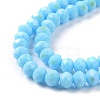 Electroplate Opaque Solid Color Glass Beads Strands EGLA-A034-P10mm-L11-3