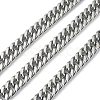Tarnish Resistant 304 Stainless Steel Cuban Link Chains CHS-E030-04A-P-1