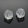 Transparent Clear Frosted Acrylic Beads PL713Y-1-2