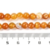 Natural Striped Agate/Banded Agate Beads Strands G-H037-A02-01-5