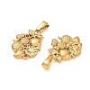 304 Stainless Steel with Rhinestone Pendants RB-CBA7A56-10G-02-2