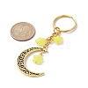 Tibetan Style Alloy Hollow Moon Pendant Keychain KEYC-JKC00690-01-2