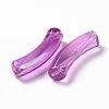 UV Plating Transparent Rainbow Iridescent Acrylic Beads OACR-A016-01I-3