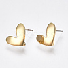 Brass Stud Earring Findings KK-S348-221-1