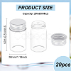 BENECREAT 20Pcs Glass Bead Containers CON-BC0007-31A-2