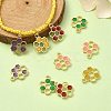 10Pcs 5 Colors Alloy Enamel Pendants ENAM-YW0003-36-5