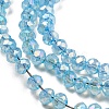 Transparent Baking Paint Glass Beads Strands DGLA-F002-02A-04-4
