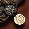 Happy Birthday Wax Seal Brass Stamp Heads AJEW-M038-01J-G-1