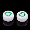White Craft Acrylic Beads MACR-SZ0001-38-2