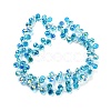 Electroplate Transparent Glass Beads Strands EGLA-P052-01A-AB03-2