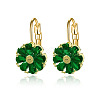 Brass Flower Hoop Earrings JJ3056-10-1