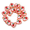 Handmade Heart Lampwork Beads Strands LAMP-P069-04B-05-1