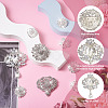10Pcs 10 Styles Flower & Heart & Teardrop Crystal Rhinestone Brooches Set JEWB-BY0001-04-4