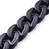 Handmade Opaque Acrylic Curb Chains X-AJEW-JB00564-02-1
