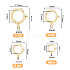 SUPERFINDINGS 20Pcs 4 Sizes Eco-friendly Brass Spring Ring Clasps KK-FH0005-51-2