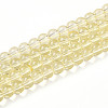 Baking Paint Transparent Glass Beads Strands DGLA-N006-6mm-03-1