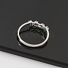 Constellations Rhodium Plated 925 Sterling Silver Micro Pave Clear Cubic Zirconia Adjustable Rings for Women RJEW-P130-01P-A-3