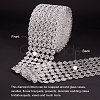 6 Rows Plastic Diamond Mesh Wrap Roll Rhinestone Crystal Ribbon Cake Wedding Decoration OCOR-WH0030-03-5