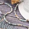 Natural Flower Amazonite Beads Strands G-G692-01F-6mm-5