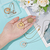 3Pcs 3 Colors 304 Stainless Steel Pendant Necklaces NJEW-BC0001-12-3