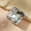Adjustable Alloy with Glass Statement Cuff Rings for Women UV5898-3-1