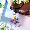 Alloy Resin Heart Keychains KEYC-TADJ0002-01G-C-5