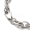 Non-Tarnish 304 Stainless Steel Oval Link Chain Bracelets BJEW-D030-11A-P-3