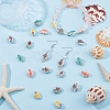 24Pcs 6 Colors Handmade Printed Porcelain Beads PORC-HS0001-01-6