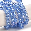 Electroplate Glass Beads Strands EGLA-R016-4m-17-2