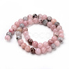 Natural Cherry Blossom Jasper Beads Strands X-G-Q462-63-10mm-3