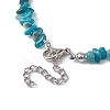 Natural Apatite Chip Beaded Necklace NJEW-JN04615-15-5