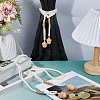 2Pcs Macrame Cotton Cord Curtain Tiebacks Clips HJEW-FH00223-4