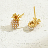 Elegant Pineapple Brass Stud Earrings DF3598-3