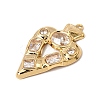 304 Stainless Steel Rhinestone Pendants SA-CBAA9A2-01G-01-2