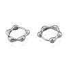 Non-Tarnish 316 Surgical Stainless Steel Bamboo Stick Hoop Earrings for Men Women EJEW-N052-06-2