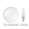 Transparent Glass Cabochons GGLA-R026-35mm-2