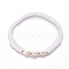 Faceted Glass Bead Stretch Bracelets BJEW-JB05488-7