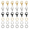 60Pcs 304 Stainless Steel Lobster Claw Clasps STAS-TA0001-46B-1