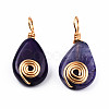 Natural Agate Pendants G-N326-137-4