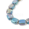 Transparent Electroplate Glass Bead Strands EGLA-P049-02A-FR05-3
