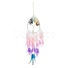 Wire Wrapped Natural Gemstone Chip Teardrop with Tree of Life Wind Chime HJEW-K067-09P-01-1