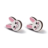 Natual Wood Easter Stud Earrings EJEW-C013-02B-2