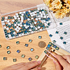 200Pcs Rainbow Color Glass Mosaic Tiles GLAA-SP0001-15-3