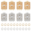 DICOSMETIC 8Pcs Brass Pave Clear Cubic Zirconia Box Clasps KK-DC0002-92-1