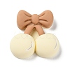 Cartoon Opaque Resin Cherry with Bowknot Cabochons RESI-Q218-01G-1