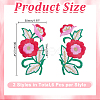 12Pcs Polyester Cotton Computerized Embroidery Thread Iron on Sew On Patches PATC-HY0002-09A-2