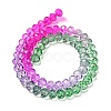Transparent Painted Glass Beads Strands DGLA-A034-T6mm-A06-5