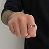 Alloy & Enamel Cuff Open Rings for Men FS-WGE7668-03-1